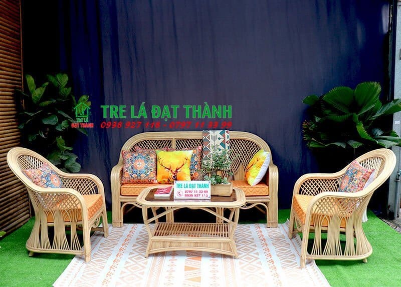 Bàn Ghế Mây Phòng Khách - BGMPK025